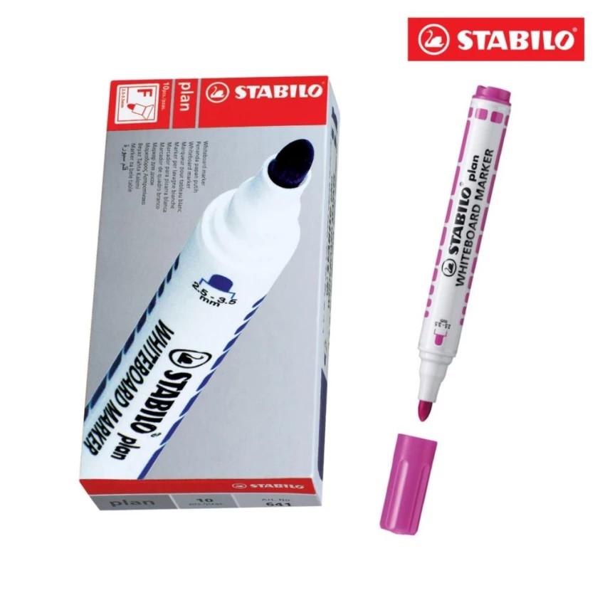 Hộp 10 Bút viết bảng đầu tròn STABILO Plan WHITEBOARD MARKER (WM641/10