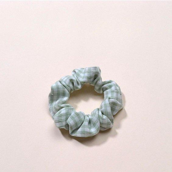 Scrunchies buộc tóc  nhiều họa tiết; tông màu xanh lá nữ tính thanh lịch PK705