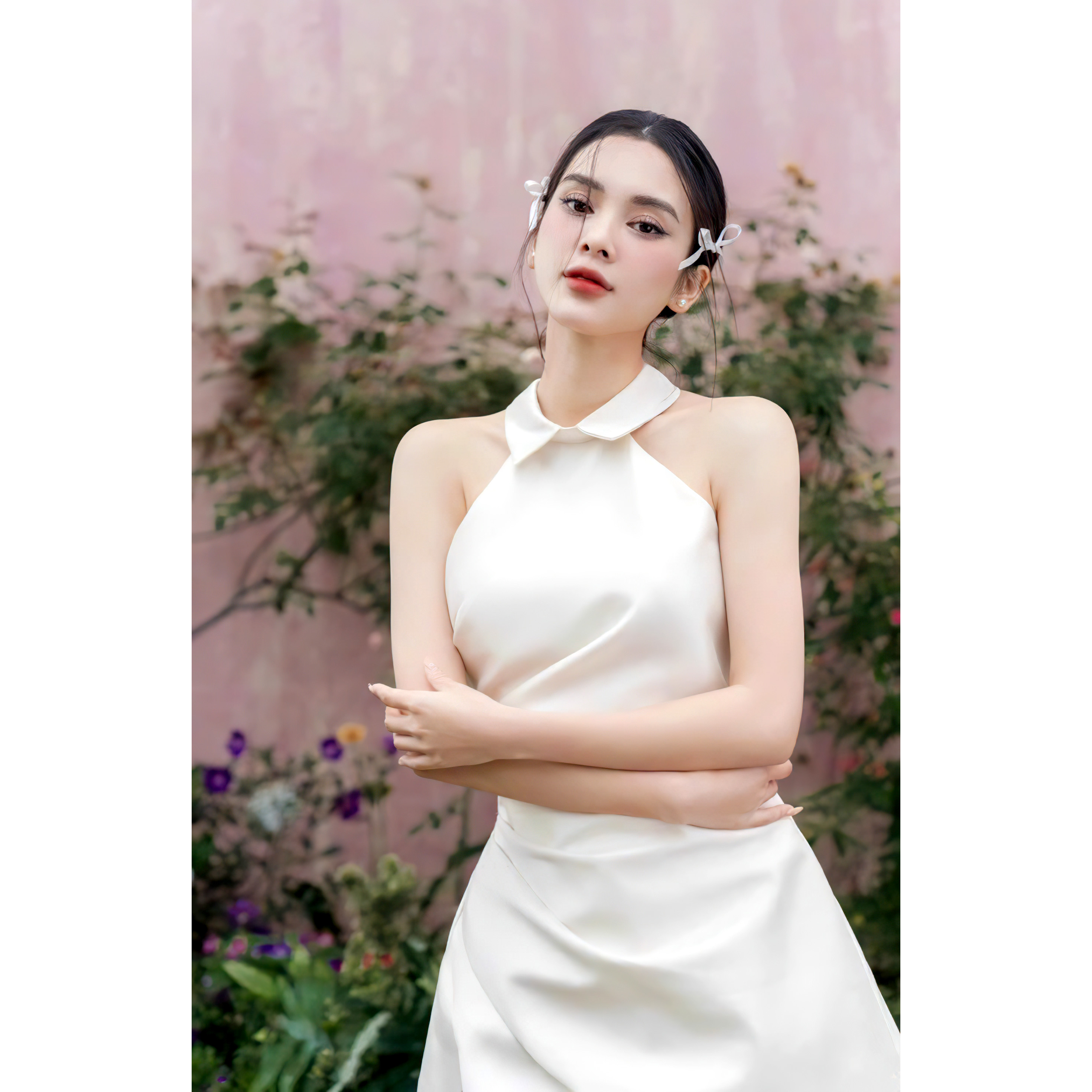 Đầm nữ thiết kế cổ lọ thương hiệu Đầm Váy Mina chất liệu Cotton cao cấp - MN233