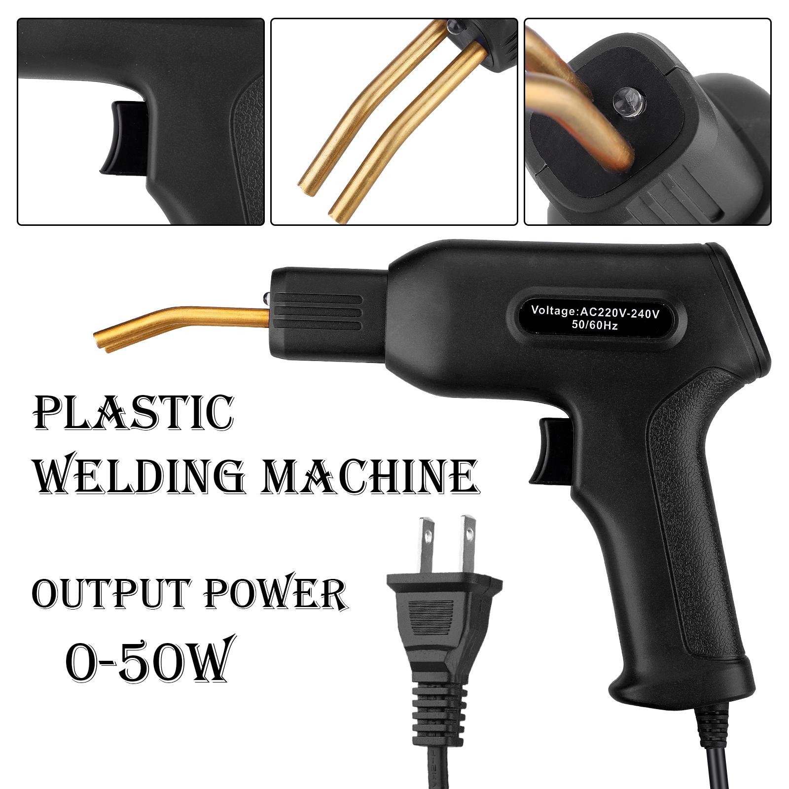 Car Bumper Hot Stapler Welding Machine with Staples Tools 110V Black
