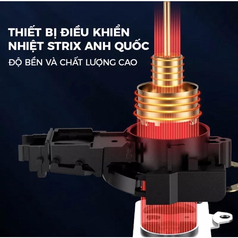 Günter &amp; Hauer Bình Đun Siêu Tốc Bình Trà Điện Thủy Tinh 1,7L LED Dây Đèn Vòng Xanh và Thiết Bị Điều Khiển EK100 - Hàng chính hãng