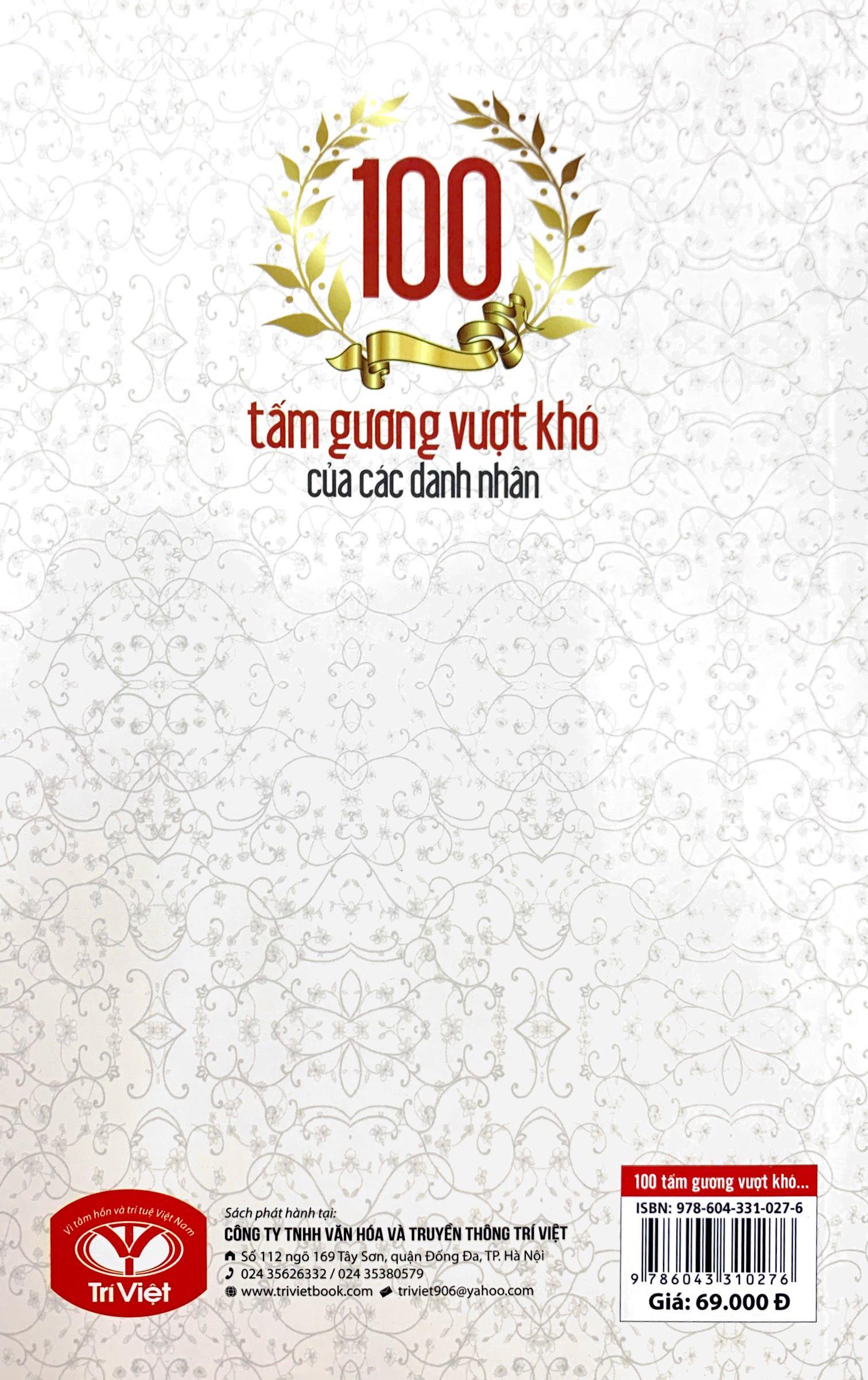 100 Tấm Gương Vượt Khó Của Các Danh Nhân (Tái Bản 2023)
