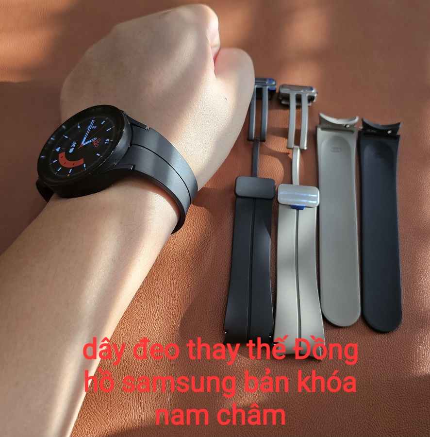Dây Đeo Silicone Khóa Nam Châm Cho Đồng Hồ Thông Minh Samsung Galaxy Watch 4/Watch 5/watch 5 pro Hàng chính hãng