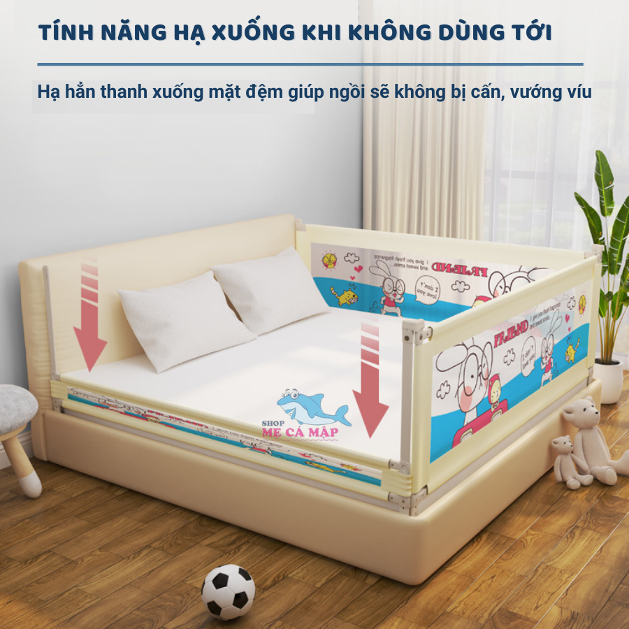 Thanh Chắn Giường PAKEY C1 Mẫu Mới Rẻ Nhất Thị Trường, Thanh Chắn Giường Cho Bé Họa Tiết Ngộ Nghĩnh