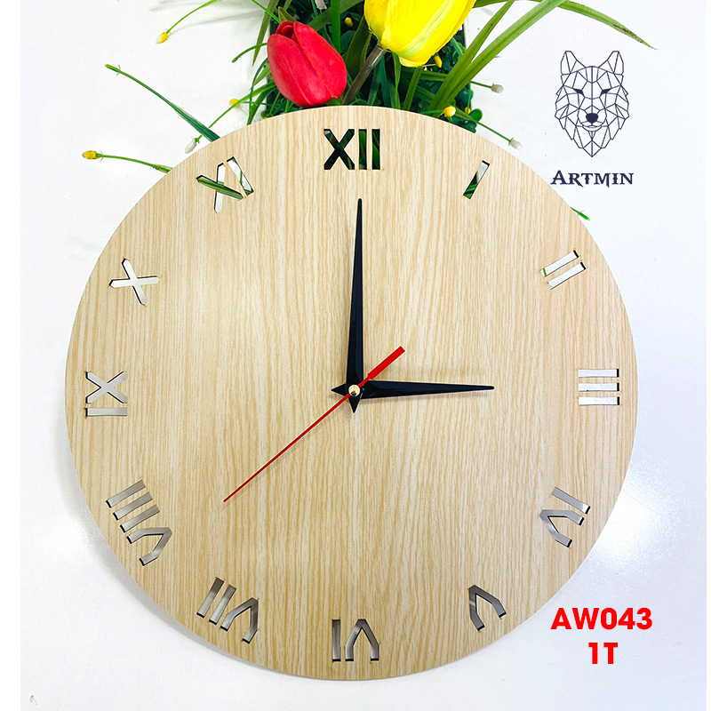 AW043 - Đồng Hồ Gỗ Decor Cổ Điển – Đồng Hồ Treo Tường Trang Trí Chất 2023