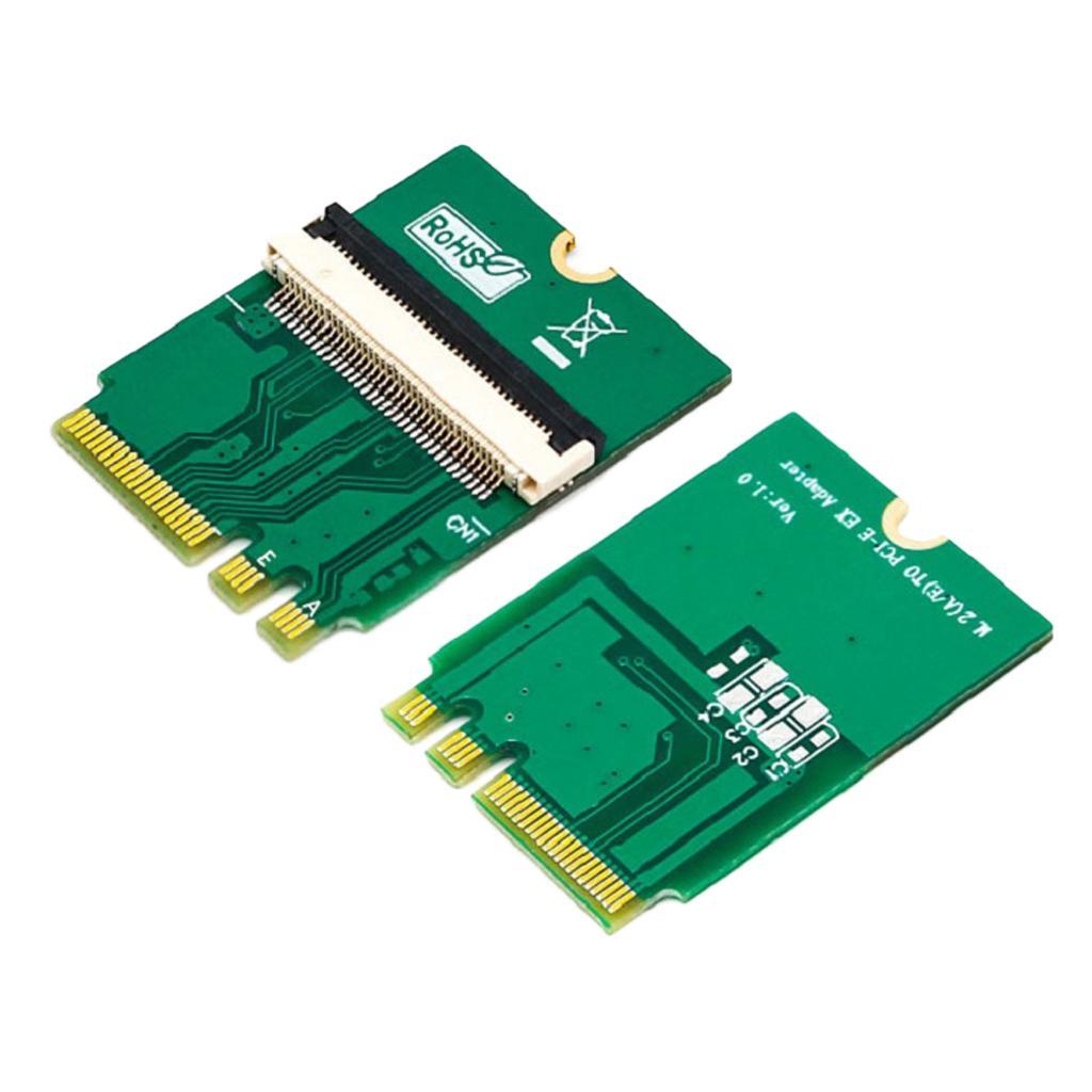 Replacement PCI-E X1 to NGFF M.2 Key A/E SSD Adapter w/ USB Port & FPC Cable