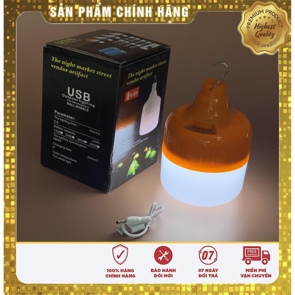 Bóng đèn tích điện 6-8h - loại 100w sạc tích điện có móc treo hàng đẹp