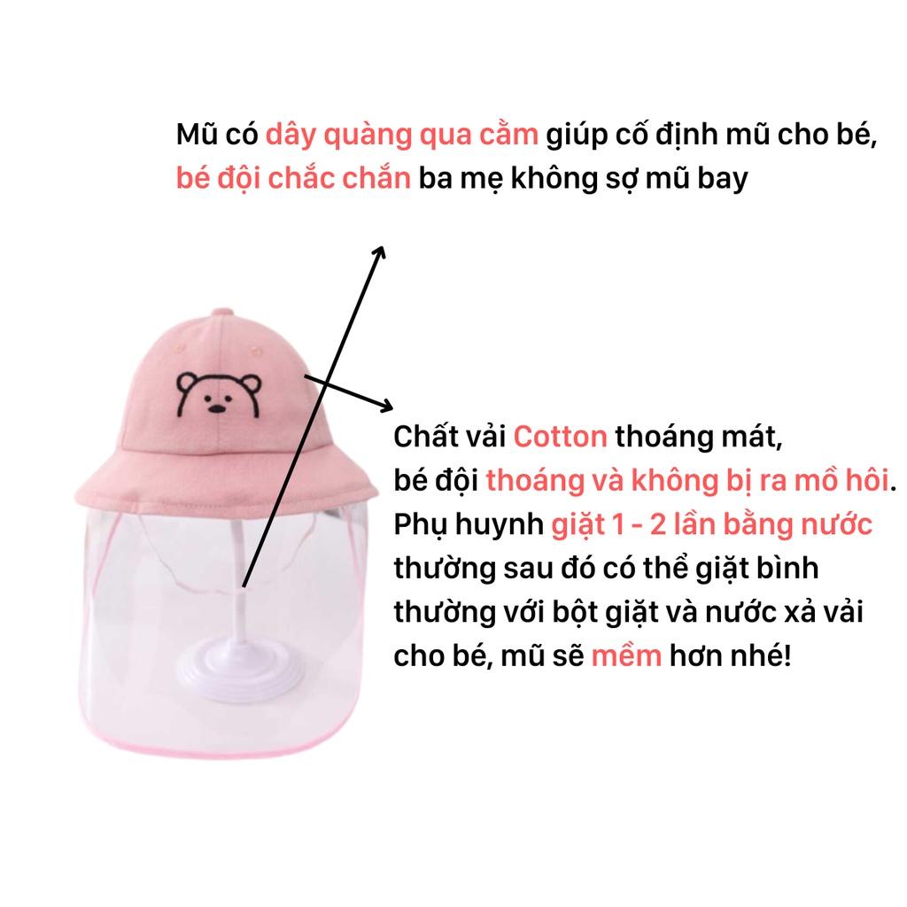 Mũ chống giọt bắn cho bé từ sơ sinh đến 6 tuổi Babyshop, chất vải mềm mịn bé đội thoáng đầu không ra mồ hôi