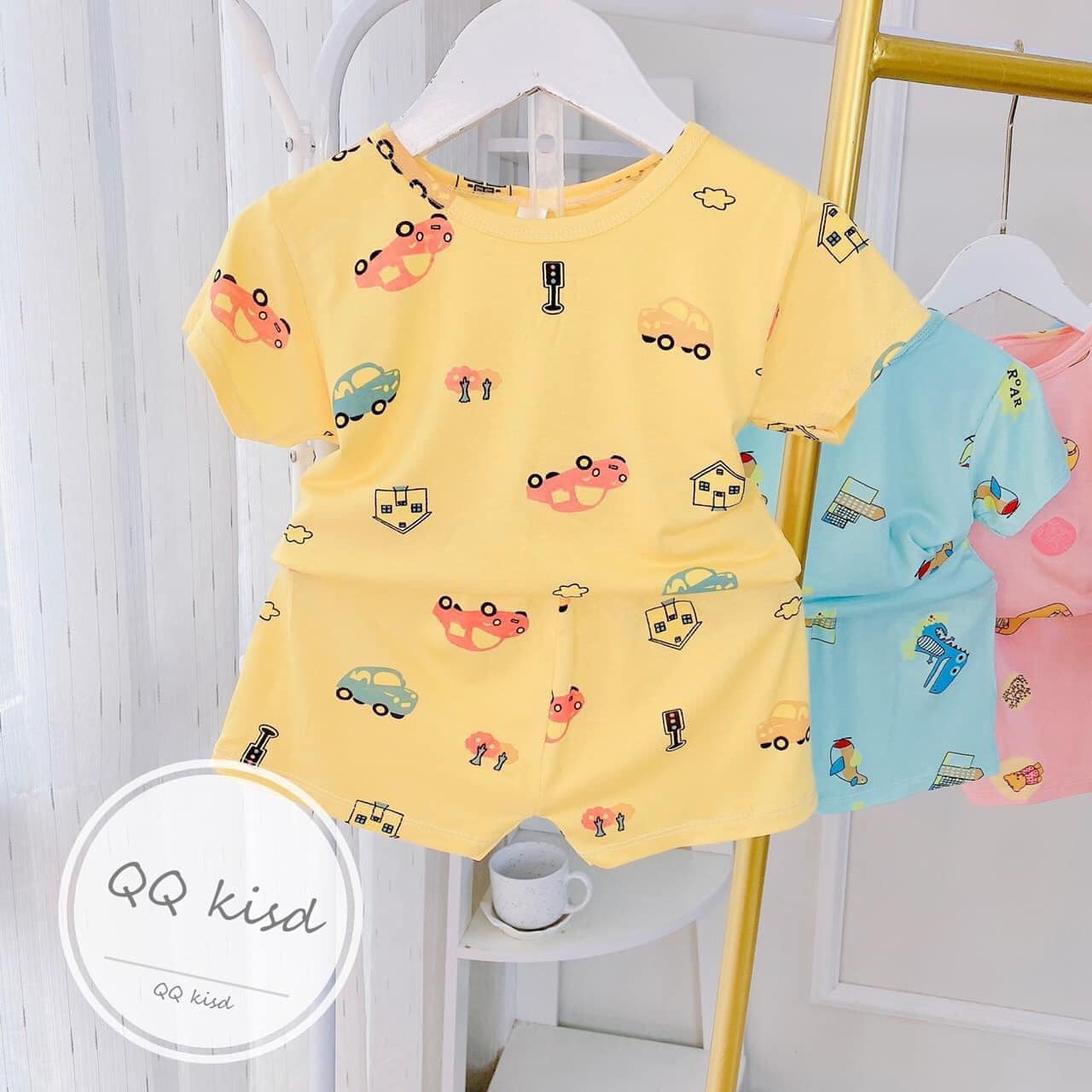 Set bộ thun lạnh Minky mom cộc tay chất đẹp cho bé