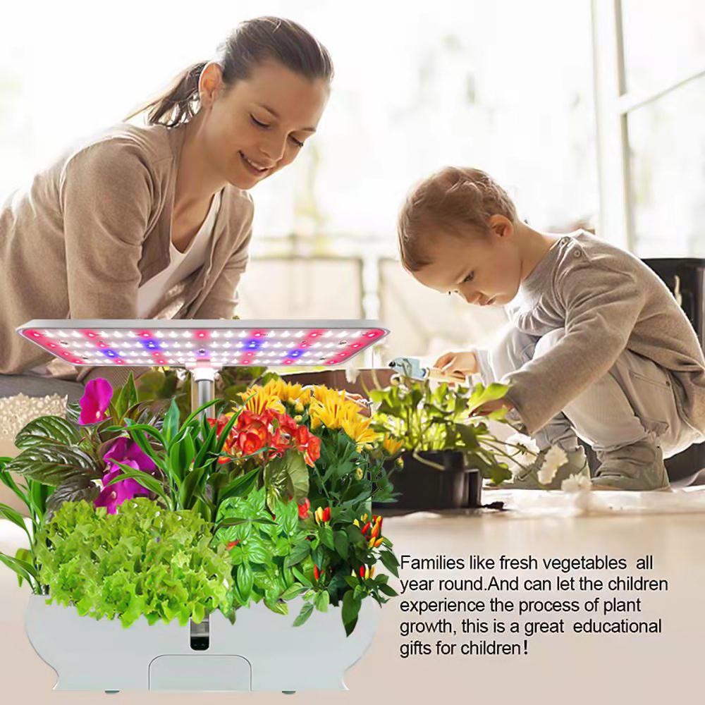 Hệ thống thủy canh thông minh trong nhà có đèn LED giúp cây tăng trưởng tốt