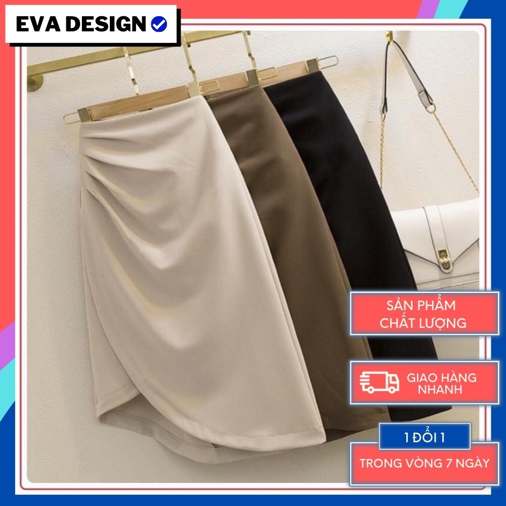 Chân váy công sở lưng cao, xếp ly siêu tôn dáng Eva Design
