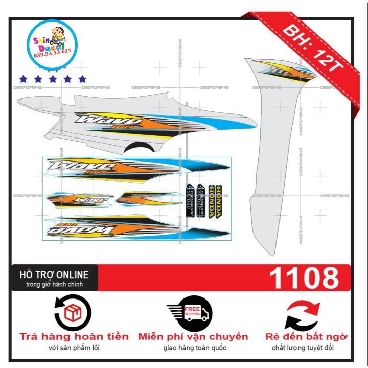 Tem rời wave 2016 trắng xanh