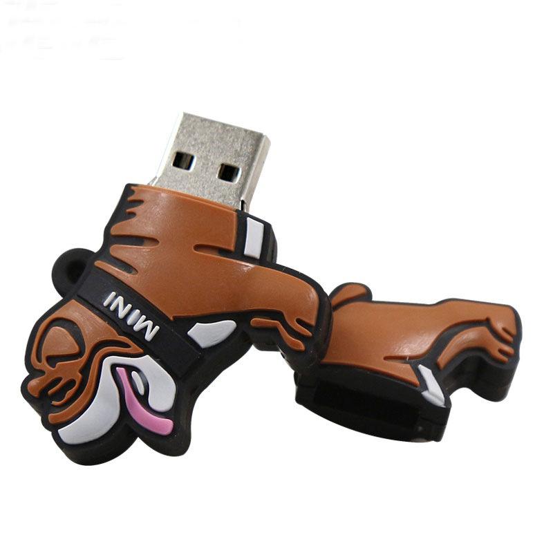 Thuận lợi nhất tùy chỉnh hoạt hình dễ thương cún con USB sáng tạo cao su mềm quà tặng USB 8g16g32g64g hoạt hình USB