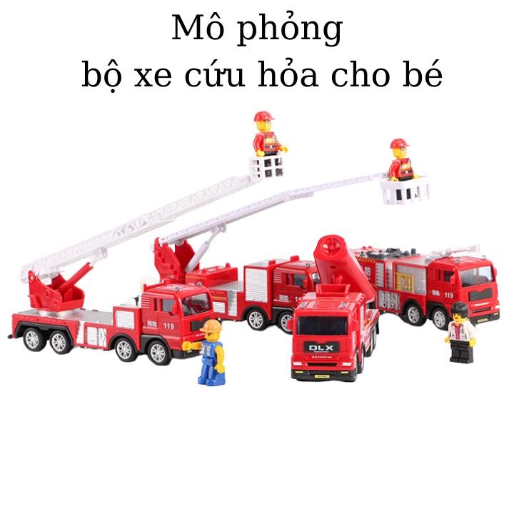 Đồ chơi ô tô mô hình các loại Xe Cứu Hỏa, Xây Dựng: máy xúc, xe tải, cần cẩu, cứu hỏa