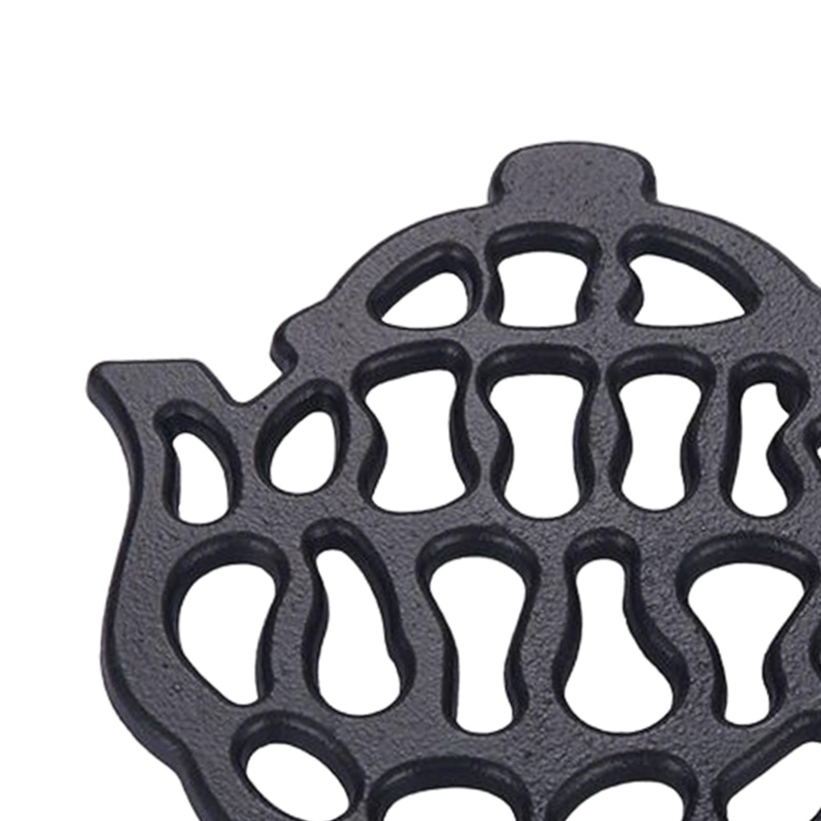 Teapot Cast Iron Trivets Exquisite Insulation Pad Table Decor for Wedding