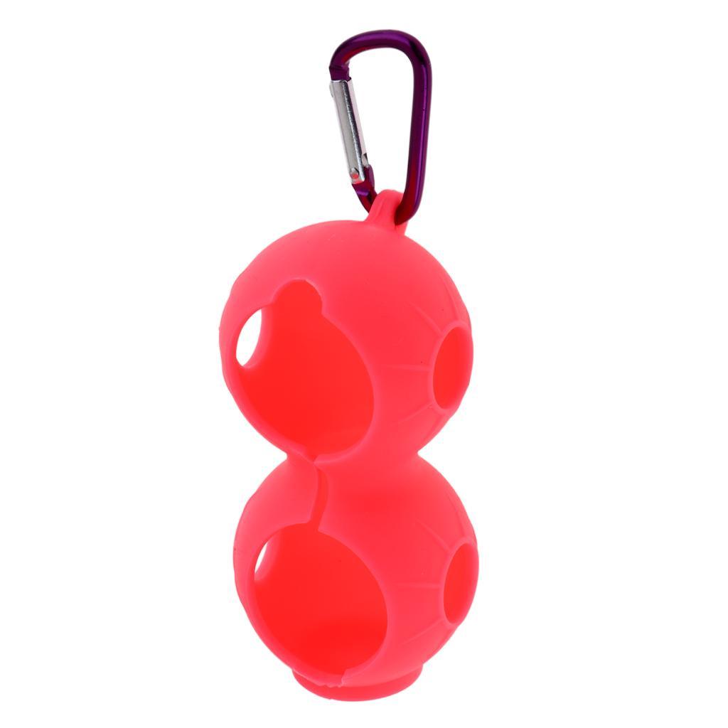 2x Portable Lightweight Compact Durable Golf Ball Holder Bag Lightweight Golf Ball Storage with