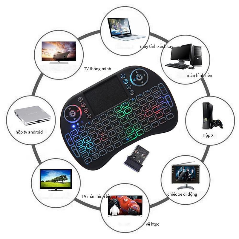 Ưu đãi đặc biệt bàn phím i8 không dây mini 2.4g chuột bay cảm ứng điều khiển từ xa TV mạng set-top box đèn nền máy tính marquee