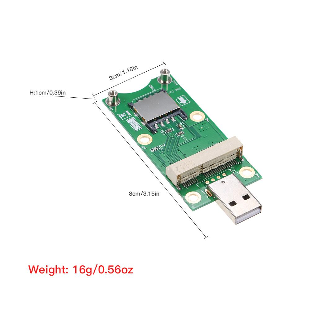 Mini PCI-E sang USB với thẻ SIM Thẻ điều hợp WWAN Mô-đun 3G / 4G