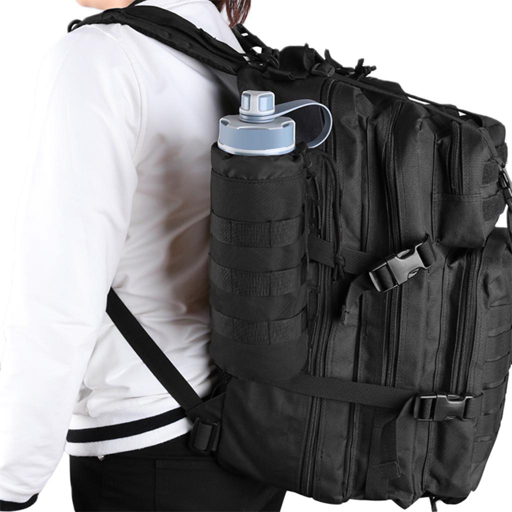 500ml Water Drink Bottle Carrier Cover Protective Sleeve Tote Bag Drawstring Pouch with Carrying Handle Strap for Climbing Cycling and Running Outdoor