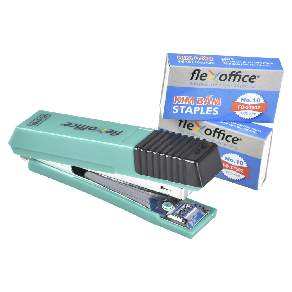 Bộ bấm kim số 10 và kim bấm Flexoffice FO-ST03-S2