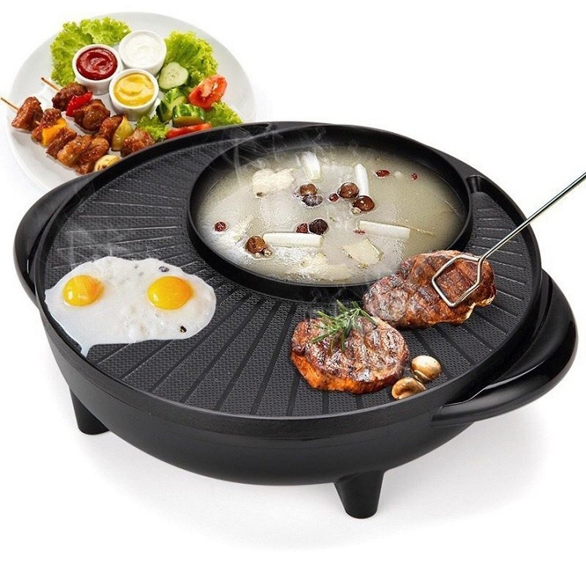 Bếp Nướng Bbq Đa Năng 2 Trong 1 Vừa Nướng Vừa Lẩu Tiện Dụng - Hàng Chất Lượng