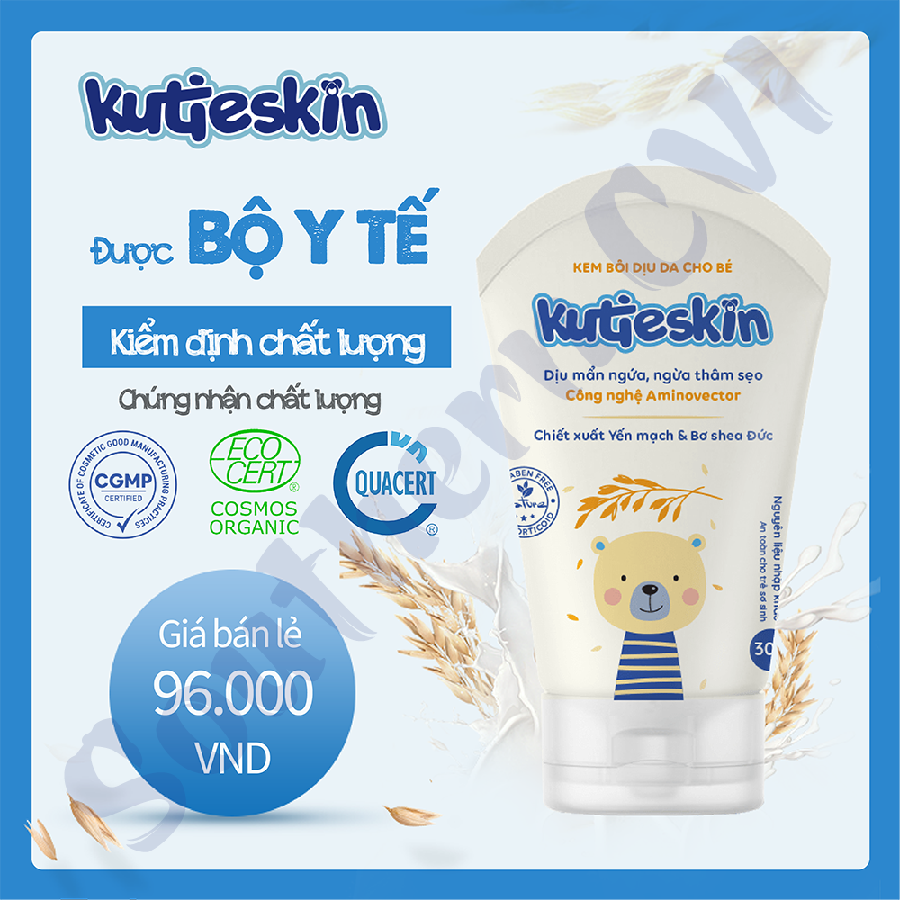 Kutieskin 30G - Kem Mẩn Ngứa, Hăm Tã Cho Bé