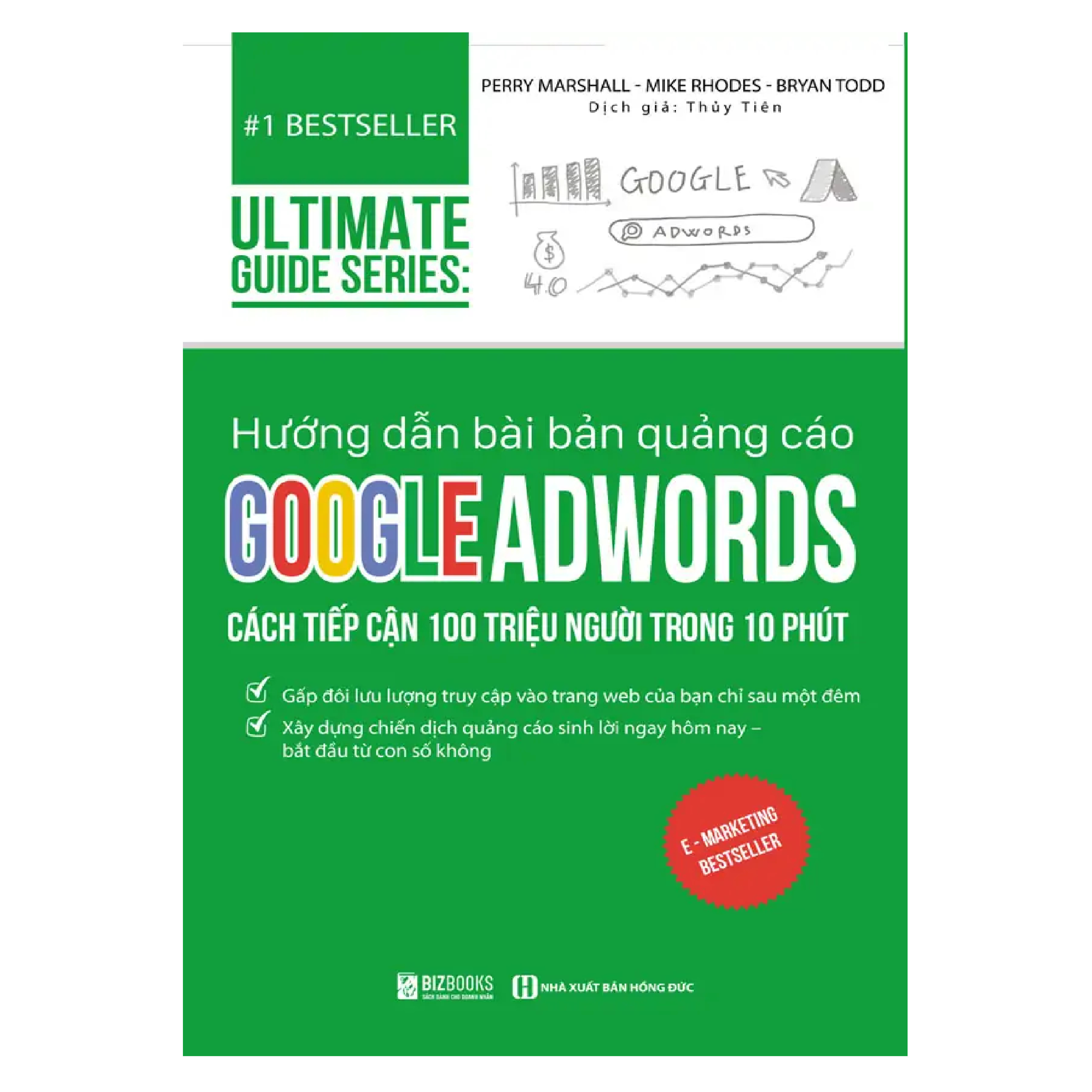 Sách - Hướng dẫn bài bản quảng cáo google adwords: Cách tiếp cận 100 triệu người trong 10 phút | Ultimate Guide Series PB