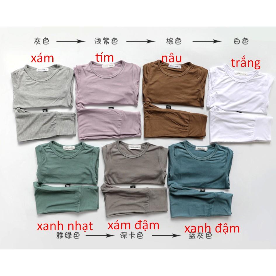 Bộ dài tay co giãn 4 chiều chất mềm, đẹp cho bé trai bé gái