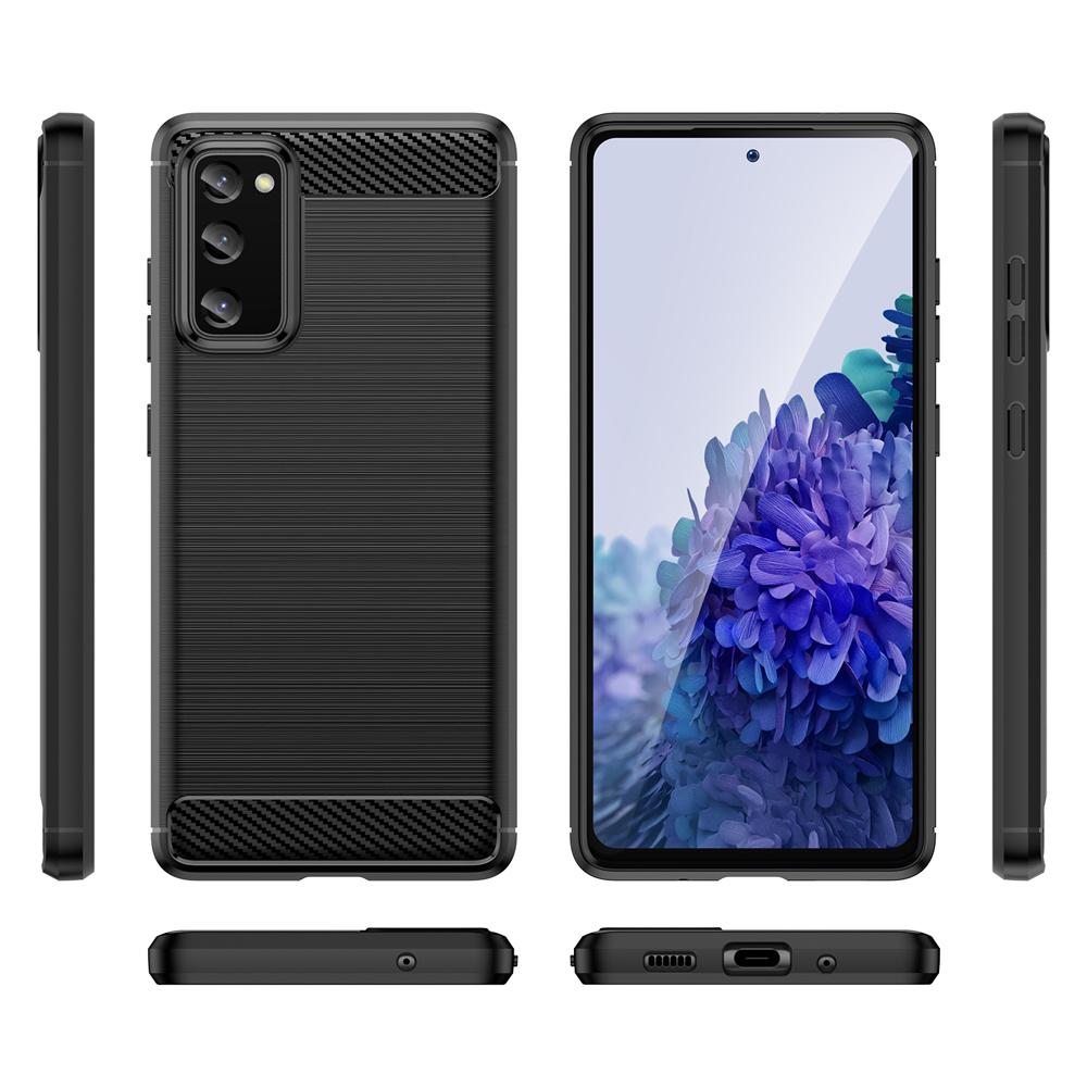 Ốp lưng dành cho Samsung S20 FE ốp silicone mềm Carbone phay xước chống sốc chống vân tay