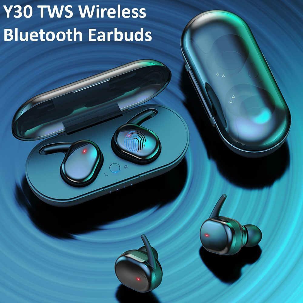 Bộ Tai Nghe Bluetooth 5.0 Không Dây Y30 TWS Chống Nước Kèm Điều Khiển Cảm Ứng Cho Android Và IOS