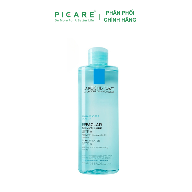 Nước Tẩy Trang Làm Sạch Sâu &Amp; Kiểm Soát Bã Nhờn Cho Da Dầu Nhạy Cảm La Roche - Posay Micellar Water Ultra Oily Skin 400Ml