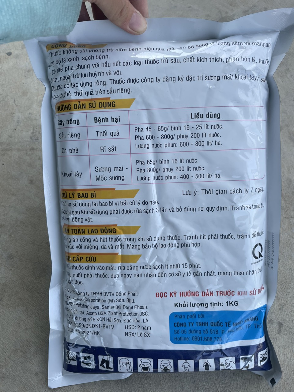 Mancozeb vàng Ấn Độ 1kg trừ và ngừa thối nhũn, thối thân cây trồng