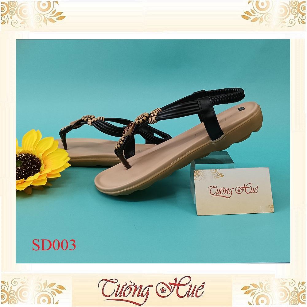 [Ảnh Thật 100%] Sandal Nữ Xỏ Ngón Đế Bệt Quai Hình Hoa - SD003