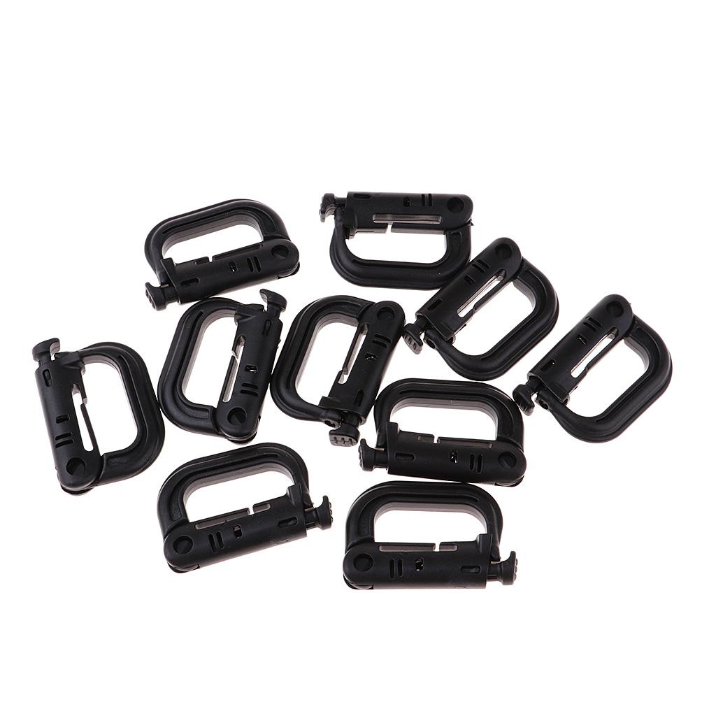 20 Pcs Carabiner Webbing Strap Buckle Climbing Attachment Hook Keychain