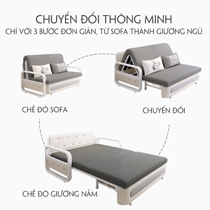 Sofa Giường Đa Năng - Có ngăn chứa đồ - Rộng: 1.5m x Dài: 1.93m