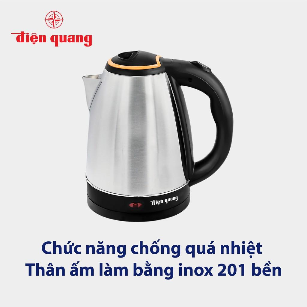 Ấm đun nước siêu tốc Điện Quang ĐQ EKT06 1518 BL (1500W, 1.8L, INOX 201, nhựa PP màu đen)