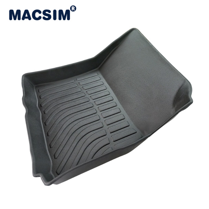 Thảm lót sàn xe ô tô Mitsubishi Attrage Nhãn hiệu Macsim chất liệu nhựa TPE cao cấp màu đen