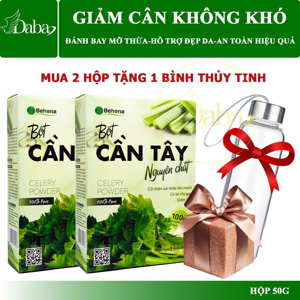 Bột cần tây nguyên chất Behena, tiêu mỡ hiệu quả , trẻ hoá làn da (hộp 50g)