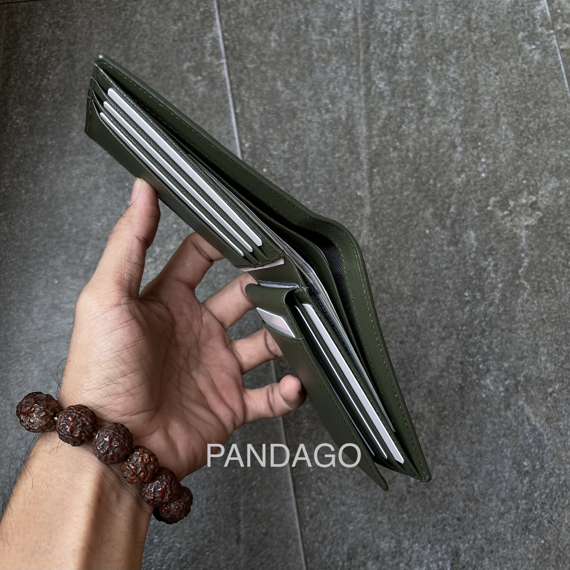 Ví cầm tay da thật cao cấp bỏ túi thời trang PANDAGO WingFlip 02