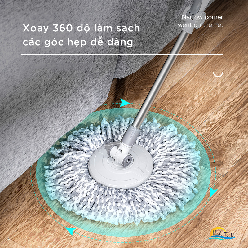 Bộ Lau Nhà 360 Độ Cao Cấp Thông Minh Đạt Chất Lượng Đức CCKO