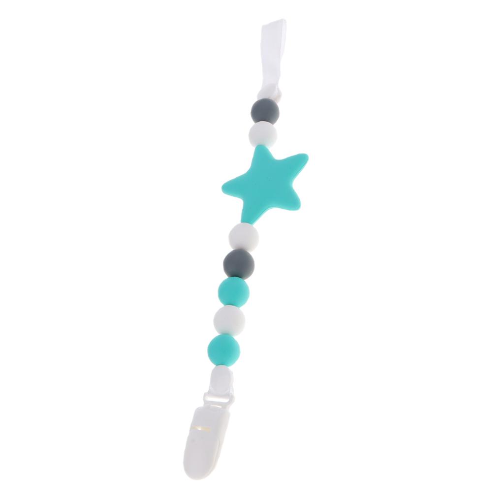 Cute Baby Hand Made Pacifier Clip Chain Food Grade Silicone