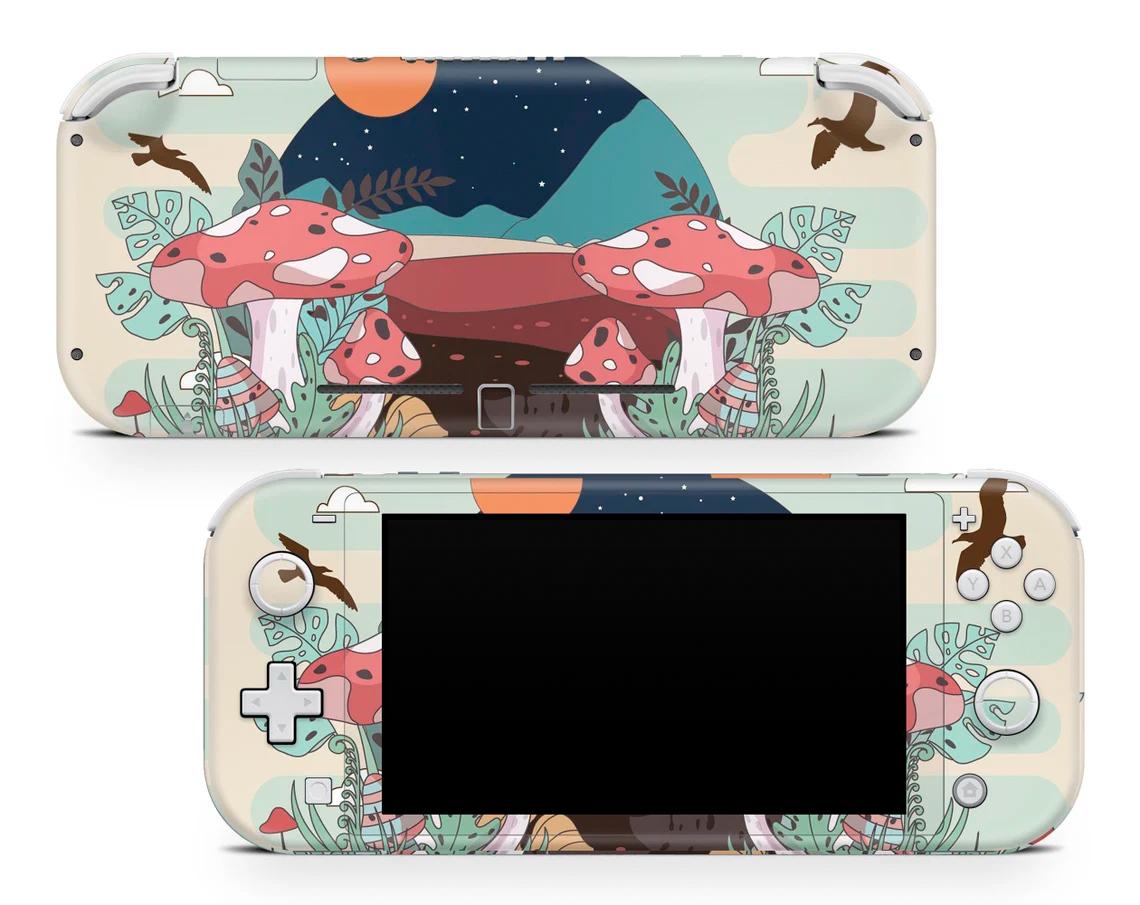 Skin decal dán Nintendo Switch Lite mẫu cây nấm (dễ dán, đã cắt sẵn)