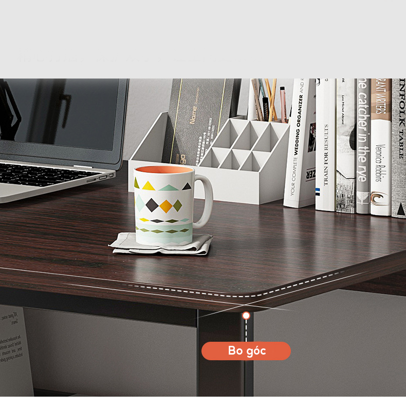 Bàn làm việc thiết kế chân uốn cong độc đáo kèm kệ sách 1,2 tầng, bàn lắp ghép chắc chắn bền đẹp mang phong cách Bắc Âu lạ mắt hiện đại