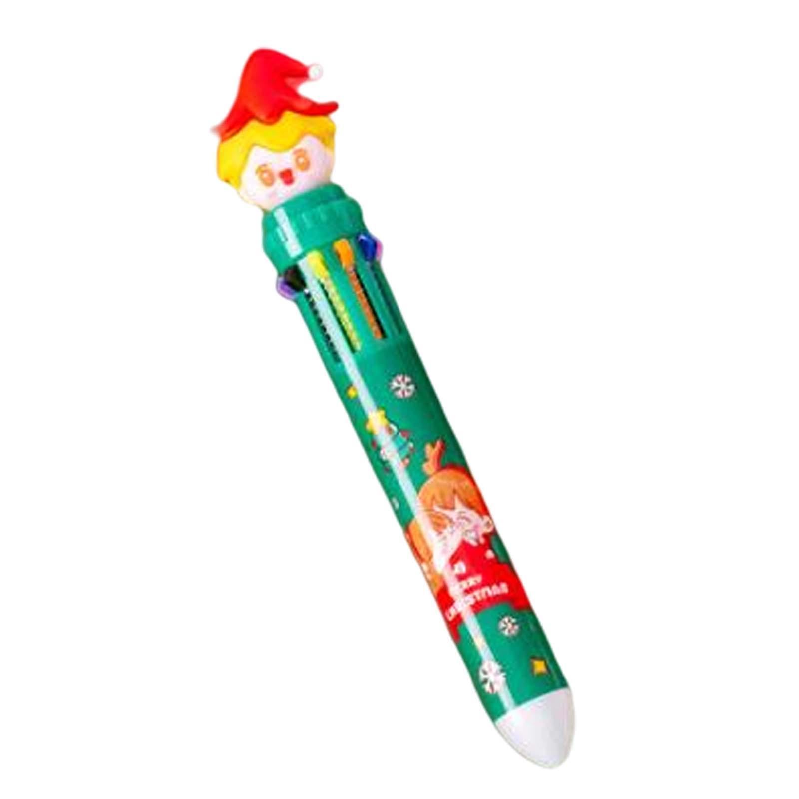 10 Colors Ballpoint Pen Retractable Ballpoint Pen 10 in 1 for Gift Children