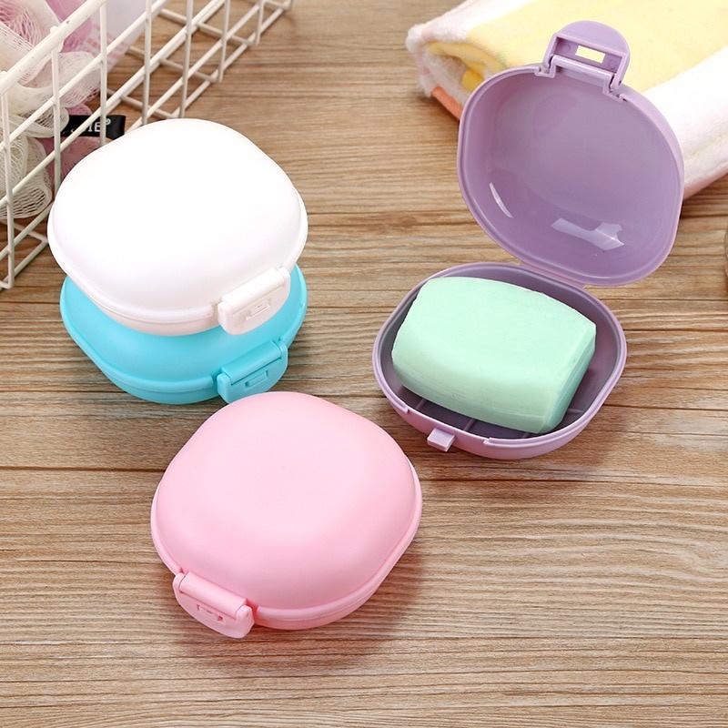 1PC Bathroom Soap Case Dish Plate Case Home Shower Travel Hiking Holder Container Portable Soap Box Dispenser Soap Rack With Lid