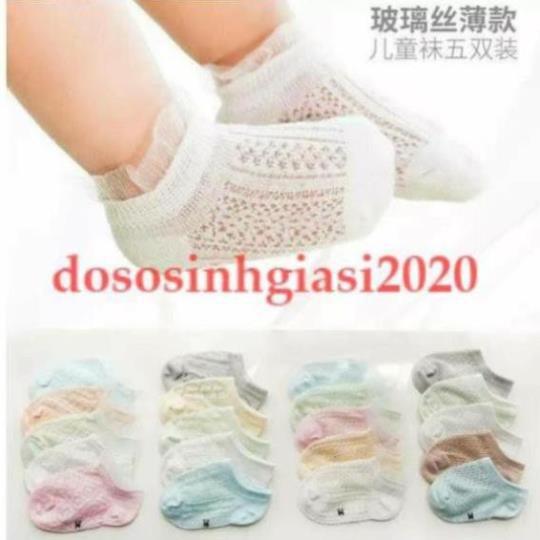 Set 5 đôi vớ lưới ren mùa hè cho bé 6 - 24 tháng tuổi