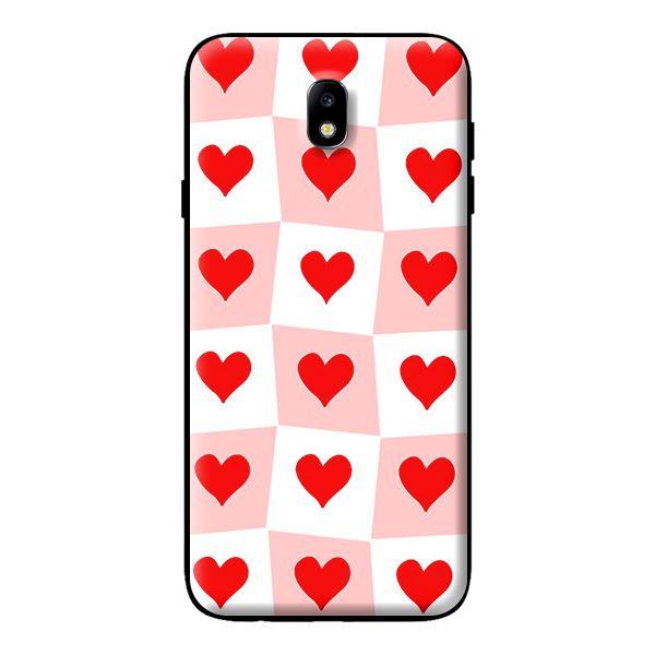 Ốp in cho Samsung Galaxy J2 Core Trái TIm Ô Vuông - Hàng chính hãng