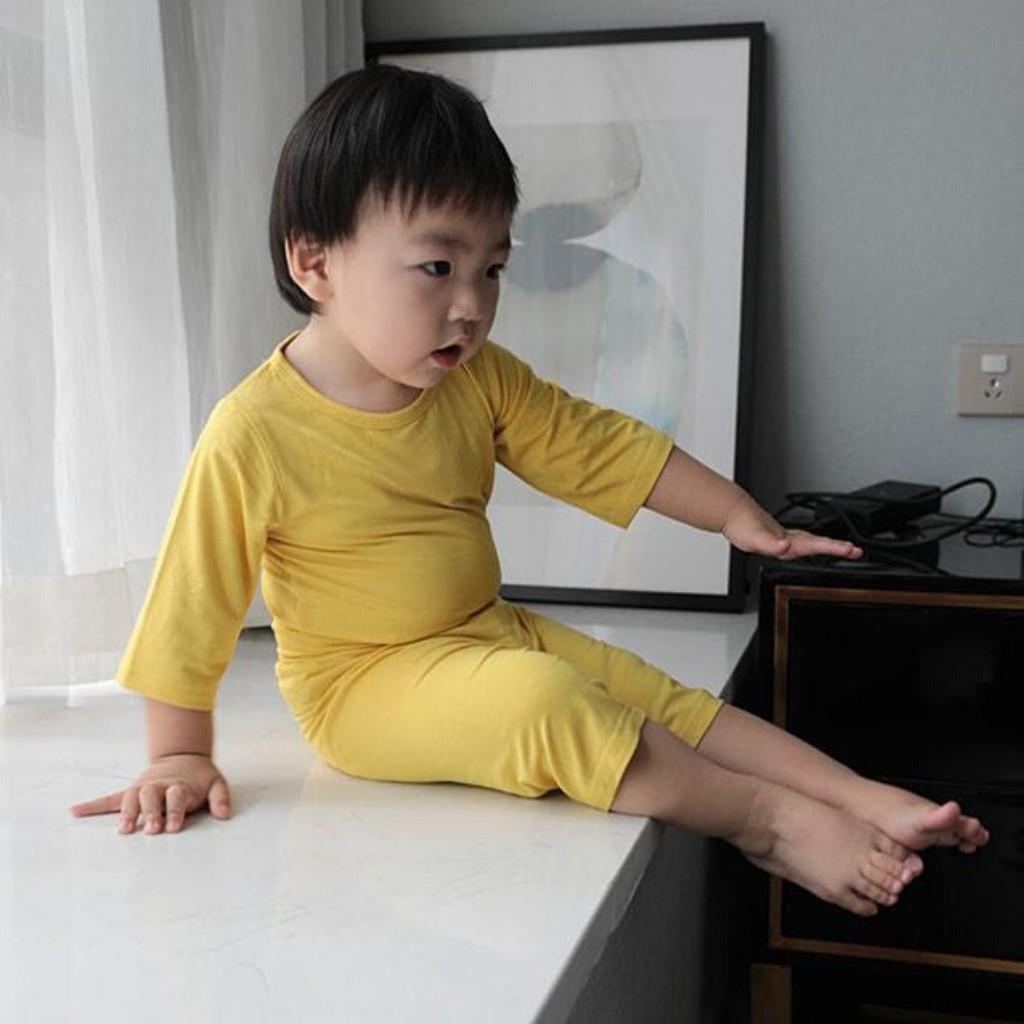 Quần Áo Trẻ Em FREE SHIP bộ Minky Mom tay lỡ cho bé trai bé gái chất thun lạnh siêu mềm mịn mát