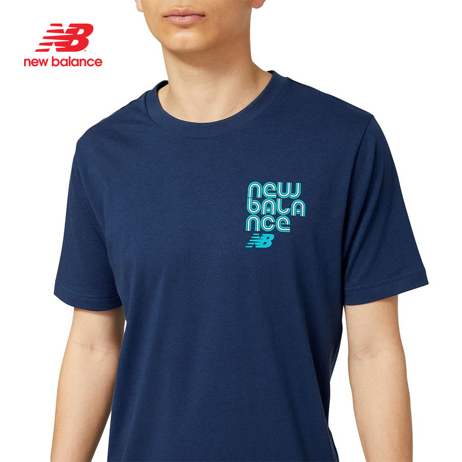 Áo thun thời trang nam New Balance LIFESTYLE T-SHIRT M NATURAL INDIGO - MT23908NGO (form quốc tế)