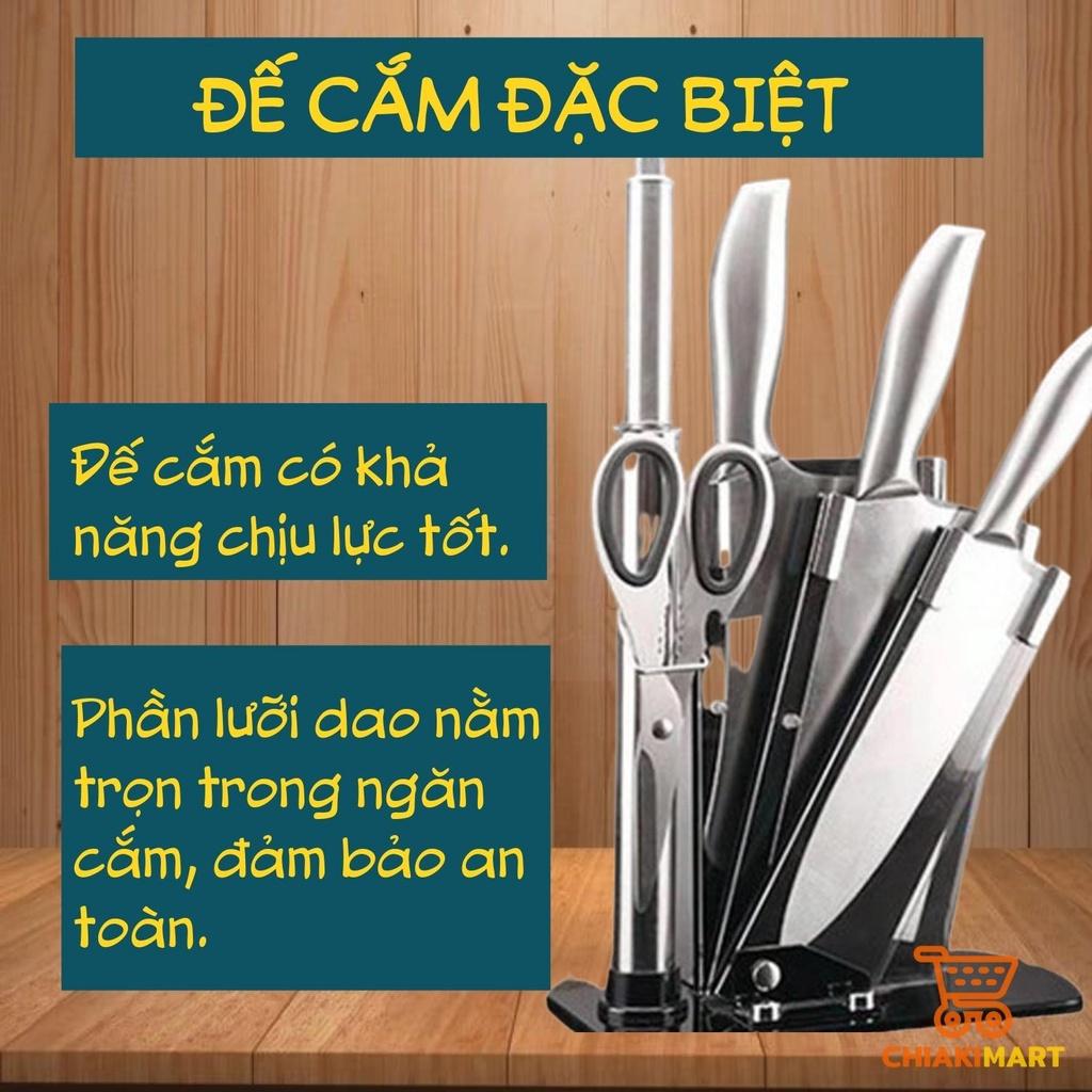 Bộ dao inox 6 món Nhật Bản chống gỉ, chống ăn mòn an toàn cho sức khỏe, bộ dao bền, đẹp chắc chắn